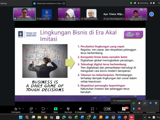 Virtual Open Day “Artificial Intelligence for Accountant” Jadi Rangkaian UII INDOBAC 2026